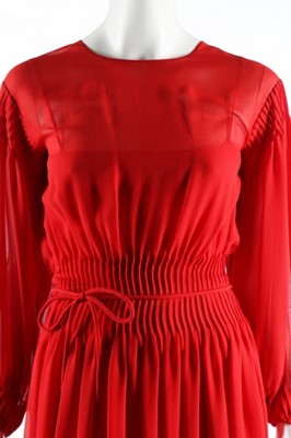 Lot 100 - A Marc Bohan for Christian Dior couture red...