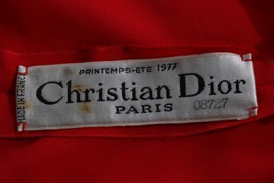 Lot 100 - A Marc Bohan for Christian Dior couture red...