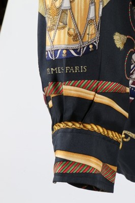Lot 45 - An Hermès 'Les Tambours' printed silk man's...
