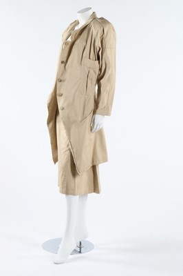 Lot 373 - A Yohji Yamamoto olive-green tweed tailcoat,...