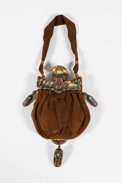 Lot 251 - Two fine moulded celluloid mounted evening...