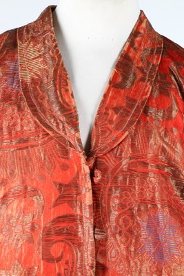 Lot 458 - A woman's coat of Russian brocade, Bukharan,...