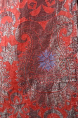 Lot 458 - A woman's coat of Russian brocade, Bukharan,...