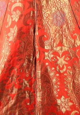 Lot 458 - A woman's coat of Russian brocade, Bukharan,...