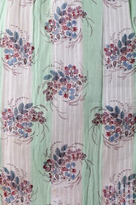Lot 32 - A printed cotton and muslin day dress, circa...