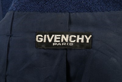 Lot 2 - A Givenchy couture blue boucle wool suit,...