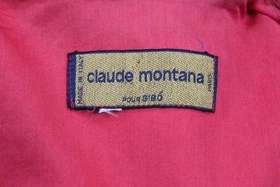 Lot 5 - A Claude Montana pour Gibo black embroidered...