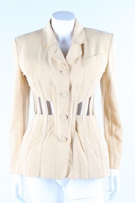 Lot 6 - A Jean Paul Gaultier cotton 'cage' jacket,...