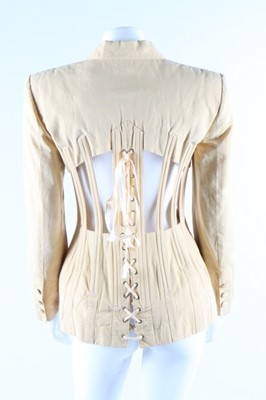 Lot 6 - A Jean Paul Gaultier cotton 'cage' jacket,...