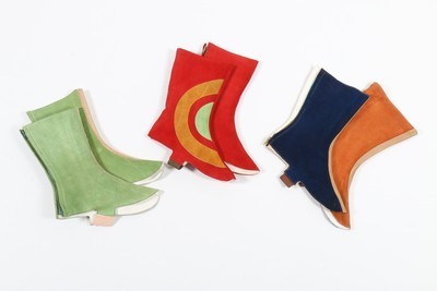 Lot 39 - Three pairs of 'moon boot' suede spats, mid...