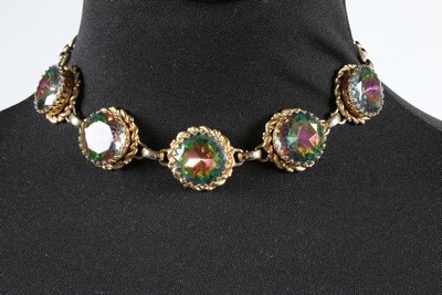 Lot 53 - A Schiaparelli 'melon' crystal choker necklace...
