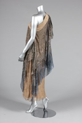 Lot 65 - A Zandra Rhodes gold tree-bark crepe and...