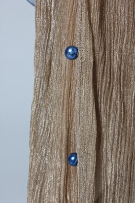 Lot 65 - A Zandra Rhodes gold tree-bark crepe and...