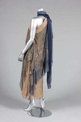 Lot 65 - A Zandra Rhodes gold tree-bark crepe and...