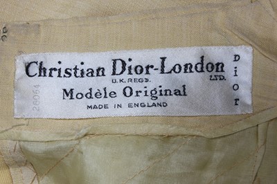 Lot 110 - A Christian Dior London yellow silk/wool day...