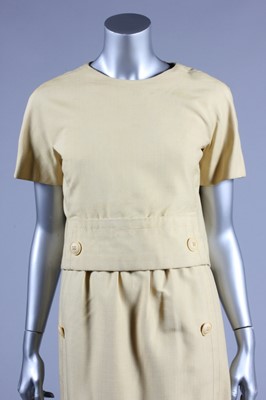 Lot 110 - A Christian Dior London yellow silk/wool day...