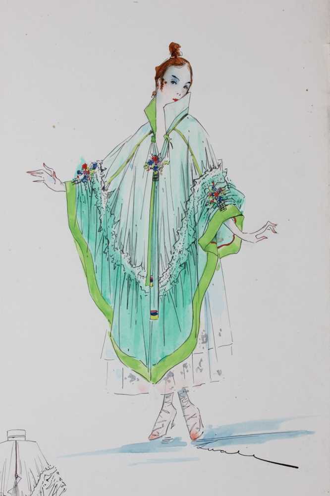 Lot 70 - Lucile studio fashion sketches, circa 1916,...