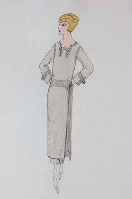 Lot 72 - Lucile studio sketches, early 1920s, pencil...