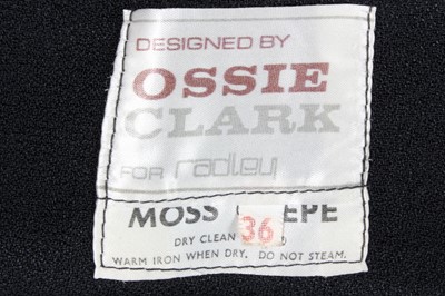 Lot 80 - An Ossie Clark for Radley black moss crepe...