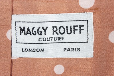 Lot 81 - A Maggy Rouff couture old-rose shantung silk...