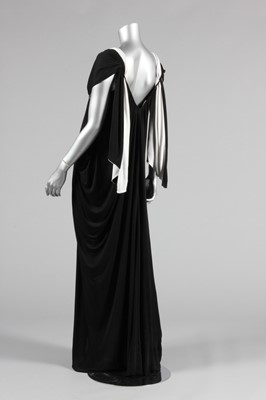 Lot 85 - A Yuki draped black and white jersey dress,...