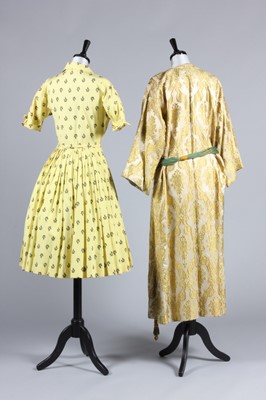 Lot 88 - Three printed cotton cocktail dresses, 1950s,...