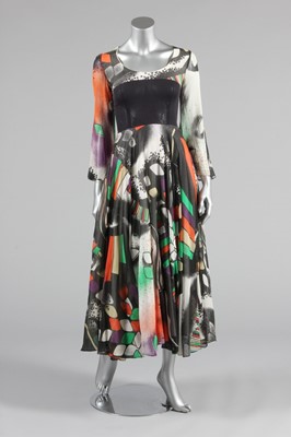 Lot 97 - A Thea Porter printed chiffon dress, late...