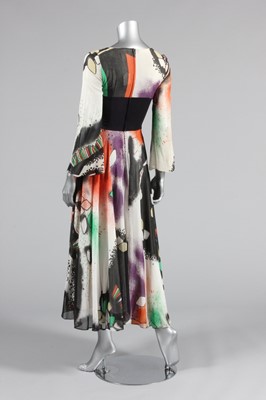 Lot 97 - A Thea Porter printed chiffon dress, late...