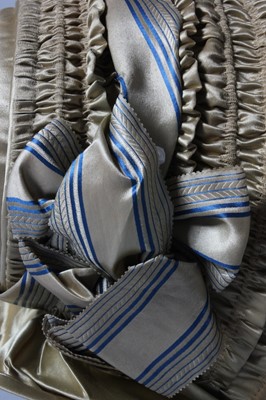 Lot 99 - A gold satin lady's bonnet circa 1840-50, with...