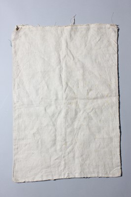 Lot 103 - A crewel-worked fustian work bag, English,...