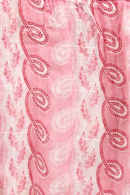 Lot 106 - A printed muslin day dress, circa 1855, with...