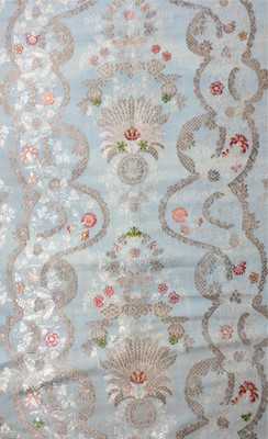 Lot 108 - Two brocaded silk loom widths, circa 1720-35,...