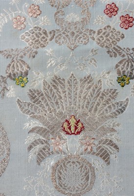 Lot 108 - Two brocaded silk loom widths, circa 1720-35,...