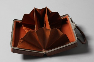 Lot 112 - An early handbag, French, circa 1910, of tan...