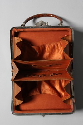 Lot 112 - An early handbag, French, circa 1910, of tan...