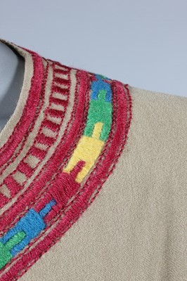 Lot 114 - A rare Jean Patou couture embroidered wool...