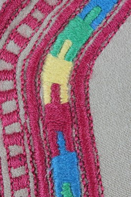 Lot 114 - A rare Jean Patou couture embroidered wool...