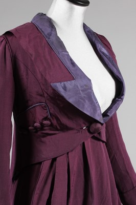 Lot 115 - A rare Maison Drecoll purple faille walking...