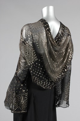 Lot 116 - A poor condition couture beaded chiffon...