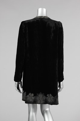 Lot 117 - A Debenham & Freebody beaded black velvet...