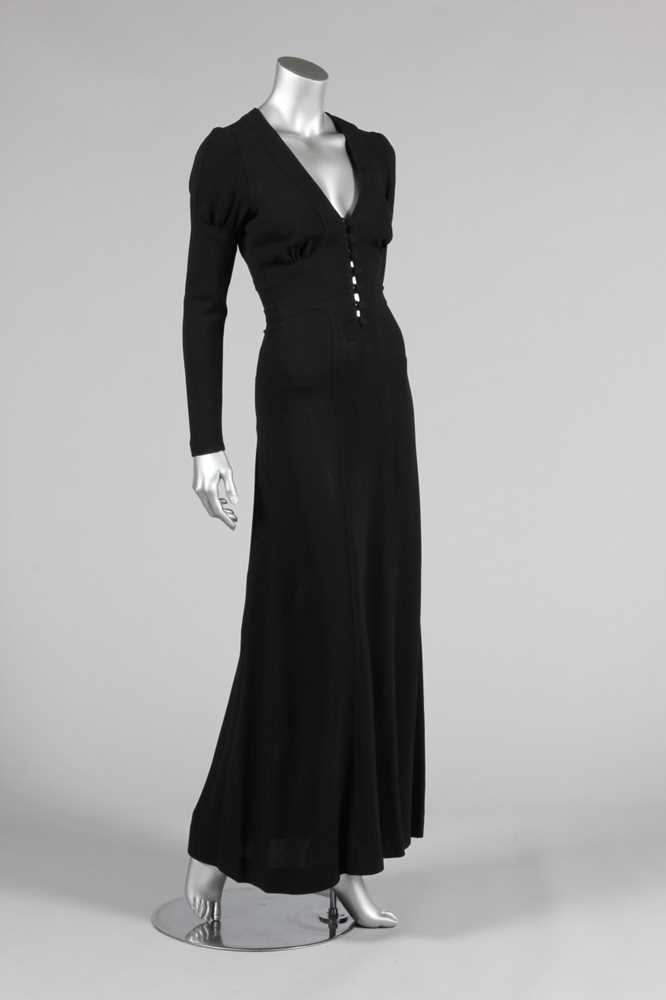 Lot 118 - An Ossie Clark for Radley black moss crepe...