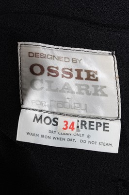Lot 118 - An Ossie Clark for Radley black moss crepe...