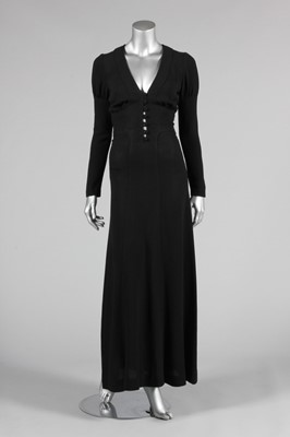 Lot 118 - An Ossie Clark for Radley black moss crepe...