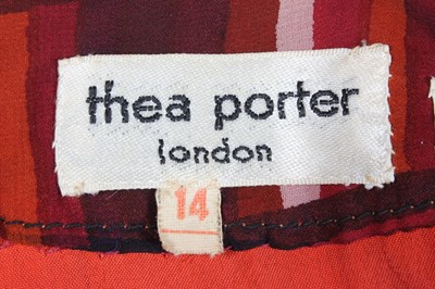 Lot 125 - A Thea Porter printed chiffon wrap dress,...