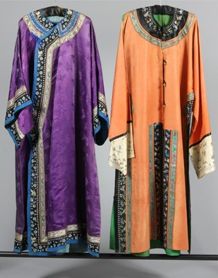 Lot 256 - Five embroidered ladies' informal robes,...