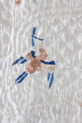 Lot 257 - A Chinese embroidered quilted coverlet, late...