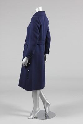 Lot 238 - A Courreges navy wool coat, circa 1970,...