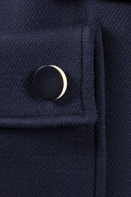 Lot 238 - A Courreges navy wool coat, circa 1970,...