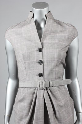 Lot 230 - A Lancetti couture navy silk crepe evening...