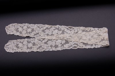 Lot 431 - A pair of joined Brussels lappets, circa 1760,...